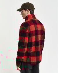 Ruutukuvioinen fleecetakki