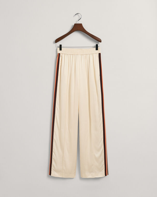 Relaxed fit -mitoitetut huolettomat raitahousut