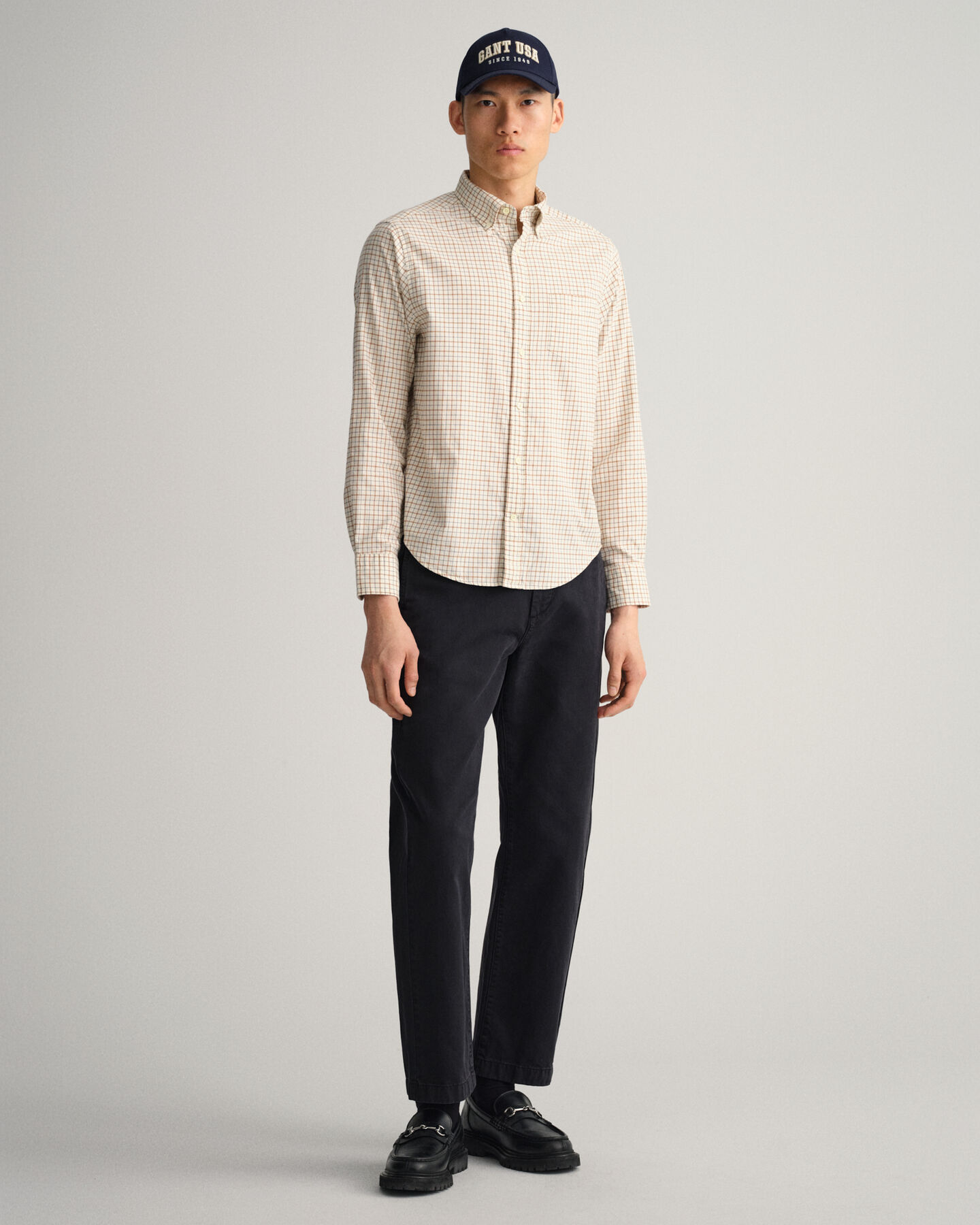 Regular fit ‑mitoitettu Window Check ‑paita