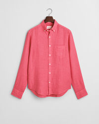 Regular fit ‑mitoitettu valmiina värjätty pellavapaita