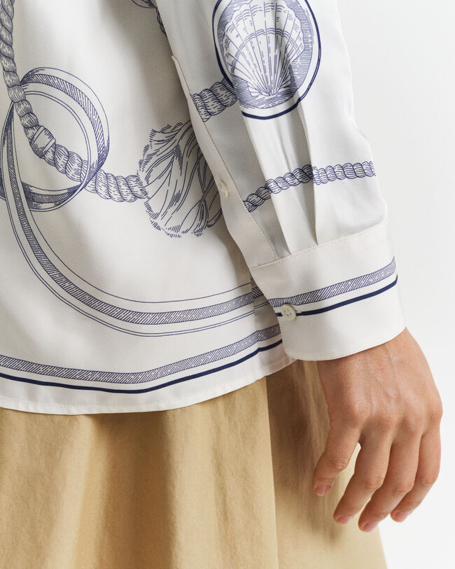 Relaxed fit ‑mitoitettu Sailing-printtipaita