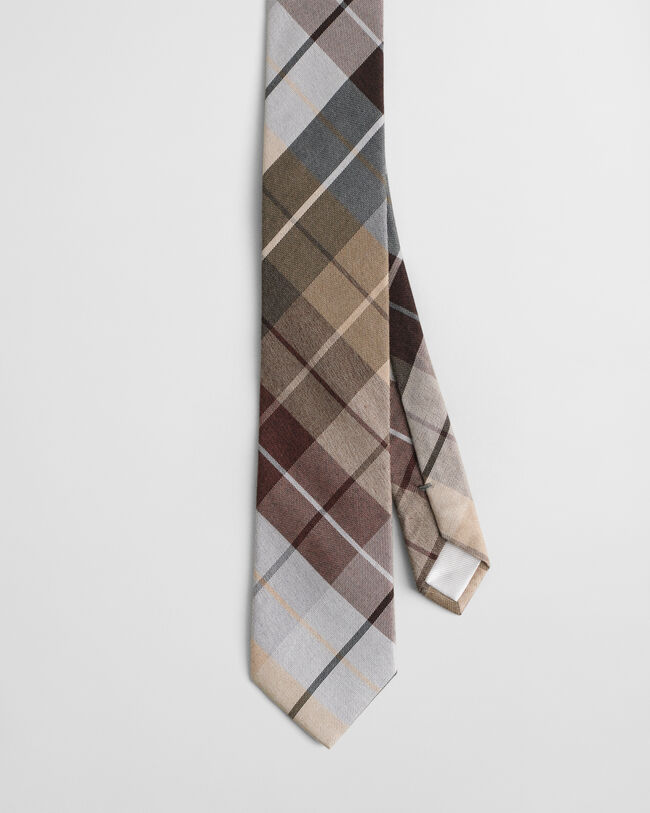 Ruudullinen puuvilla-silkkisolmio