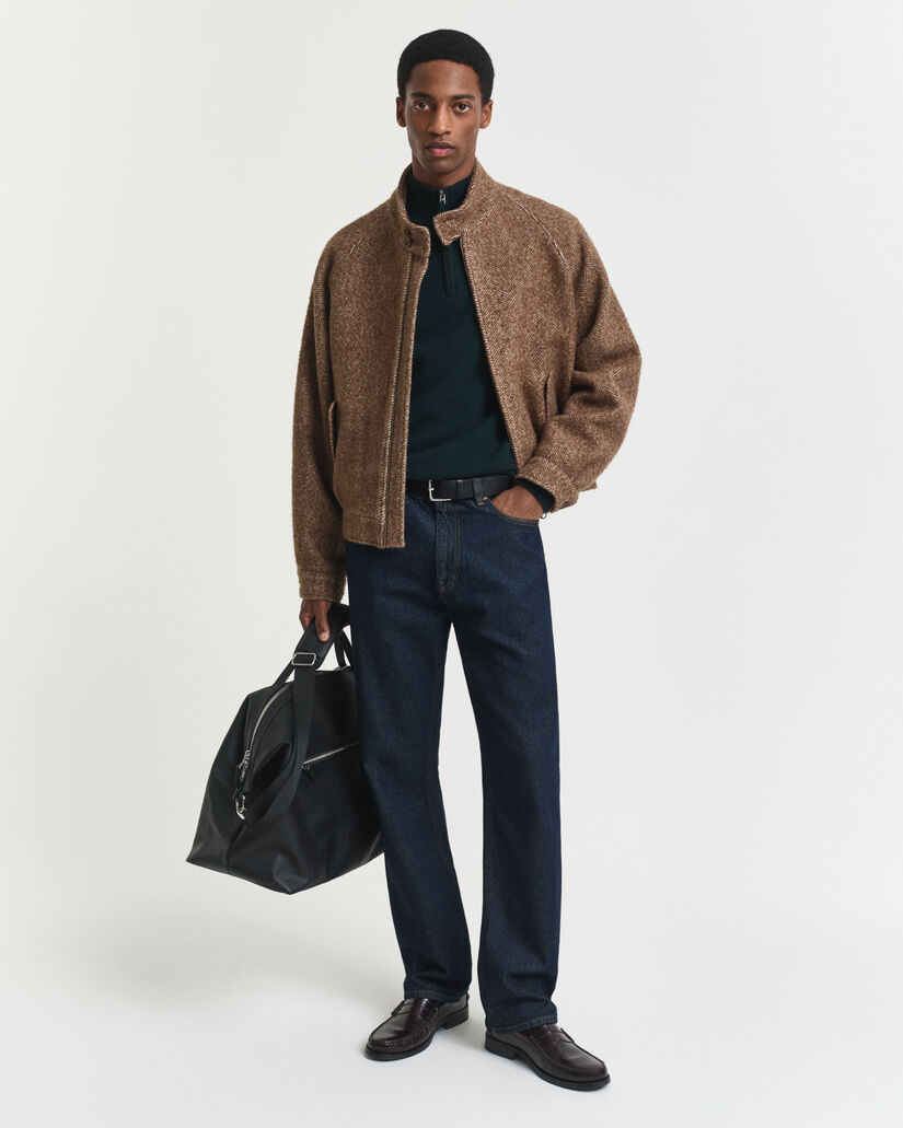 Ohut lampaanvillaneule, vetoketjukaulus