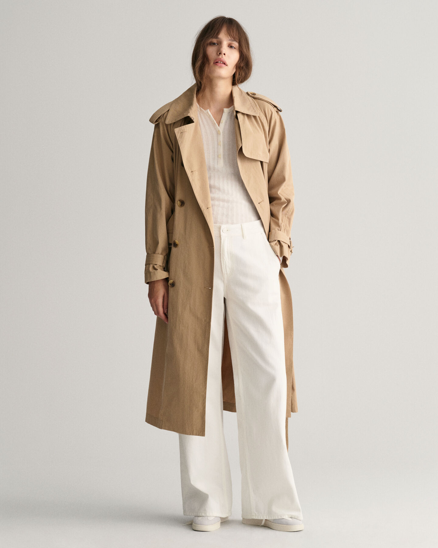 Pitkähihainen Henley‑joustinneule-t‑paita