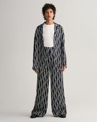 Leveälahkeiset printtikuvioiset Chain-housut