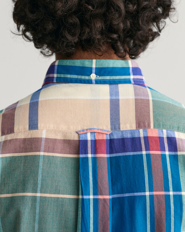 Regular&nbsp;fit ‑mitoitettu Indigo Madras -paita