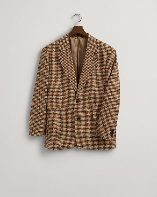 Ruudullinen bleiseri paksusta villakankaasta