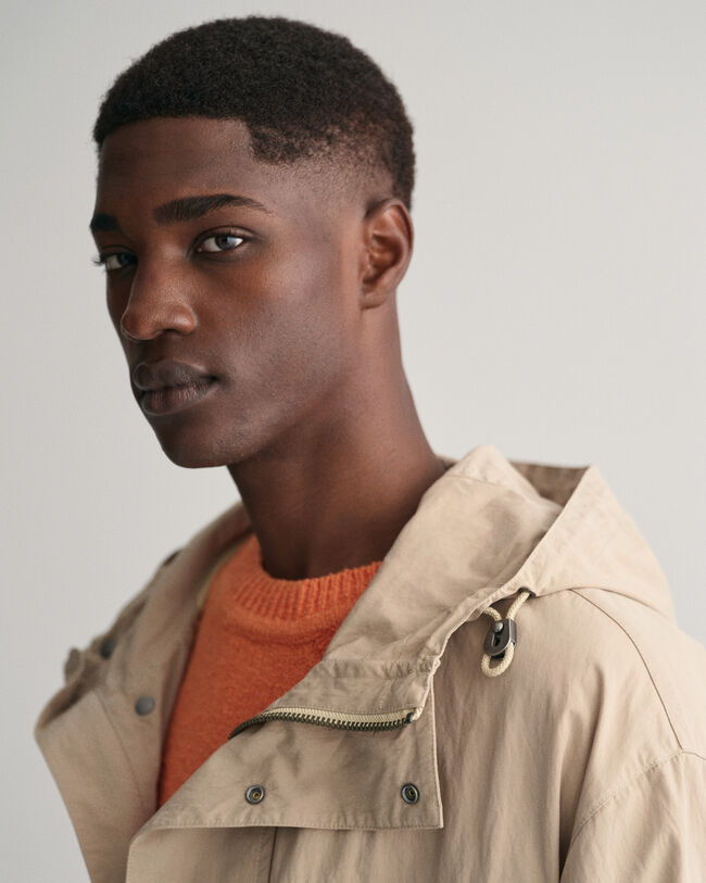 Puuvillainen Windbreaker-takki