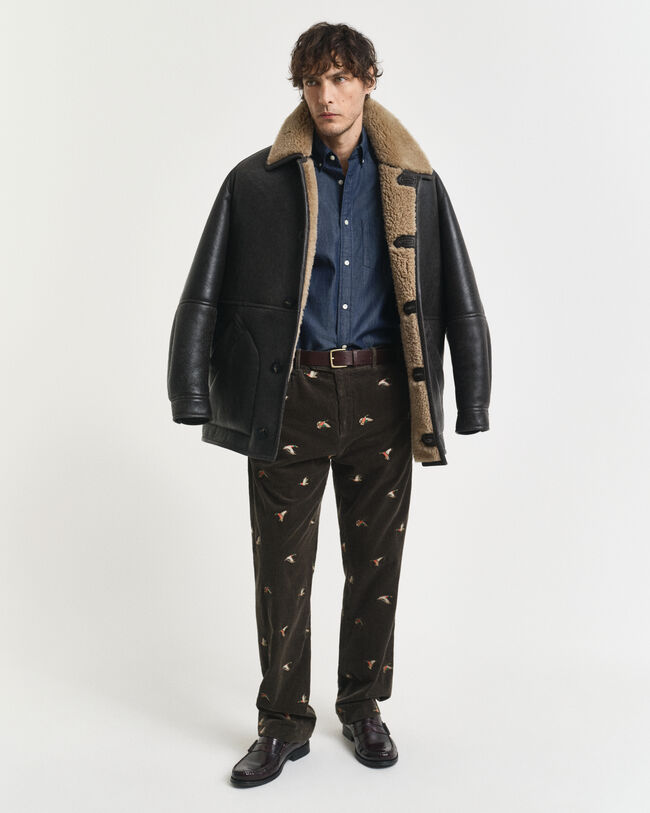 Regular fit ‑mitoitettu indigonsininen paita