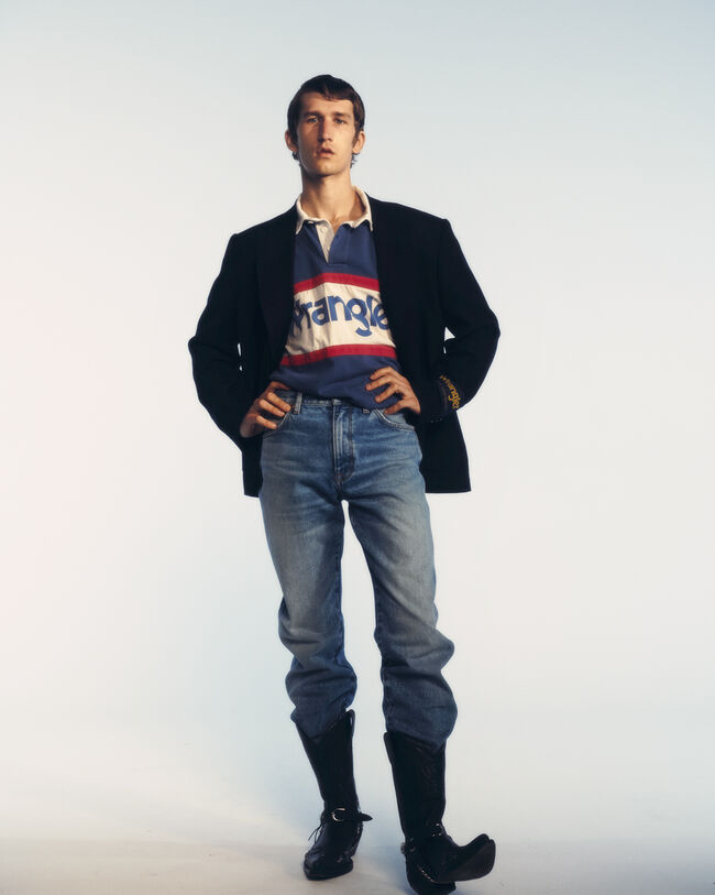 Wrangler x GANT ‑malliston Washed Heavy Rugger ‑paita