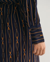 Regular fit ‑mitoitettu raidallinen Rope-kietaisumekko