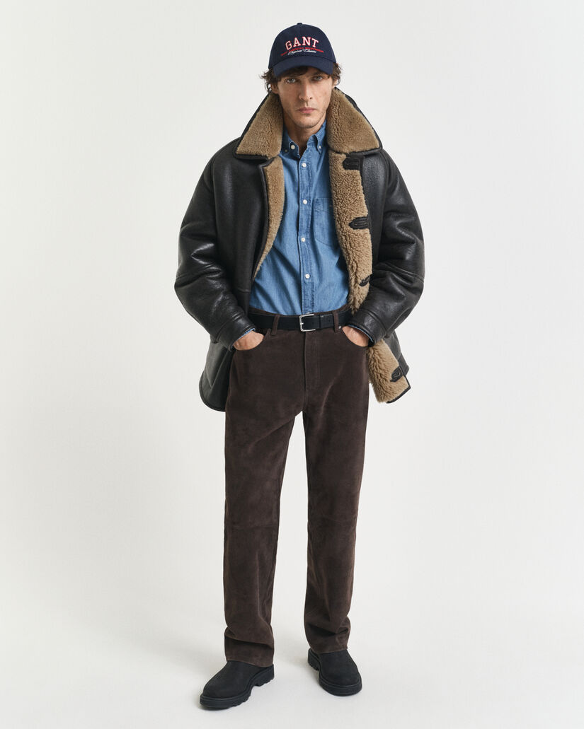 Regular fit ‑mitoitettu indigonsininen paita