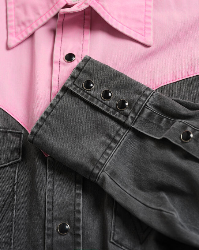 Wrangler x GANT ‑malliston relaxed fit ‑mitoitettu Western Neon ‑paita