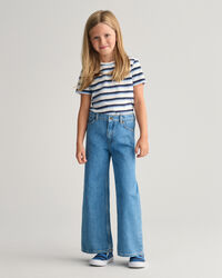 Girls‑malliston leve&auml;lahkeiset farkut