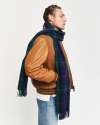 Ruudullinen kašmirsekoitteinen kaulaliina