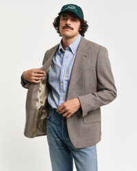 Regular fit ‑mitoitettu glen-ruudullinen bleiseri