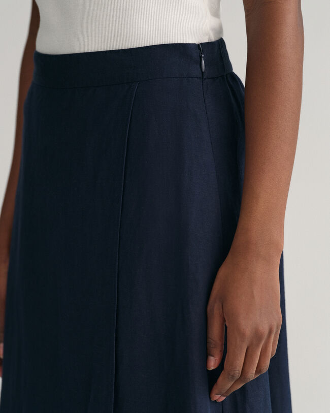 Midi-hame pellava-viskoosisekoitetta