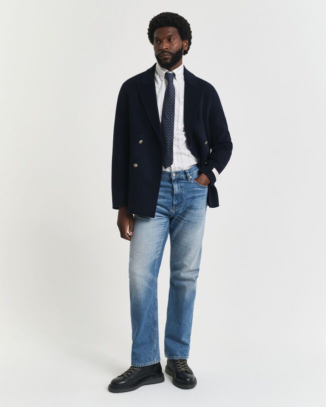 Regular fit ‑mitoitettu raidallinen klassinen oxford-paita