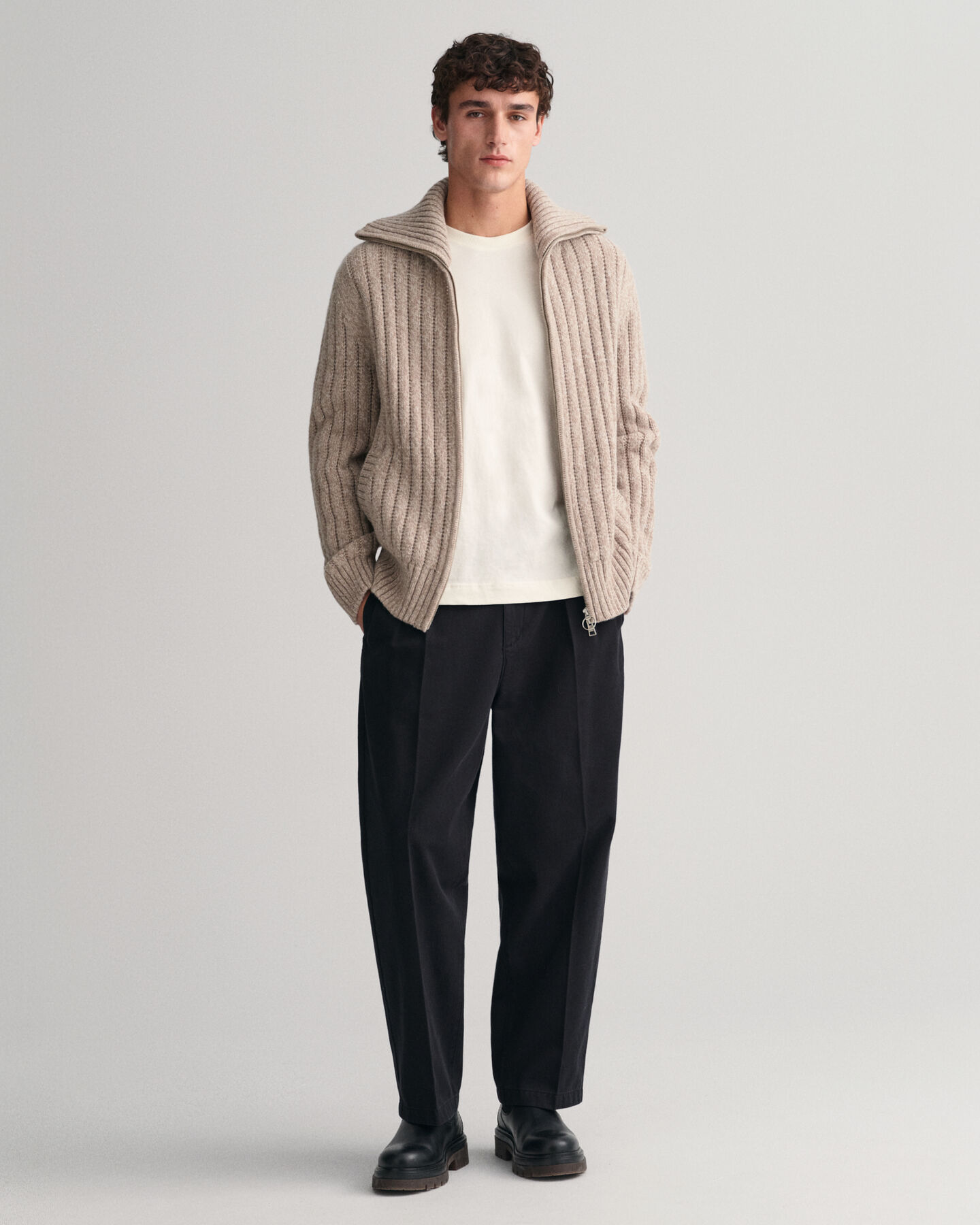 Vetoketjullinen villatakki