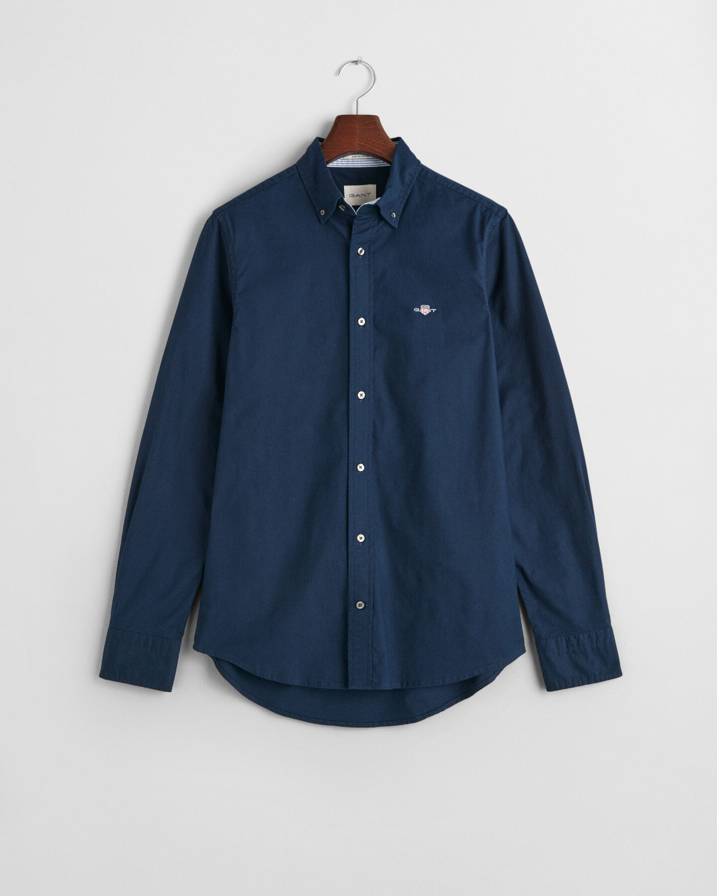 Slim fit ‑mitoitettu joustava oxford-paita