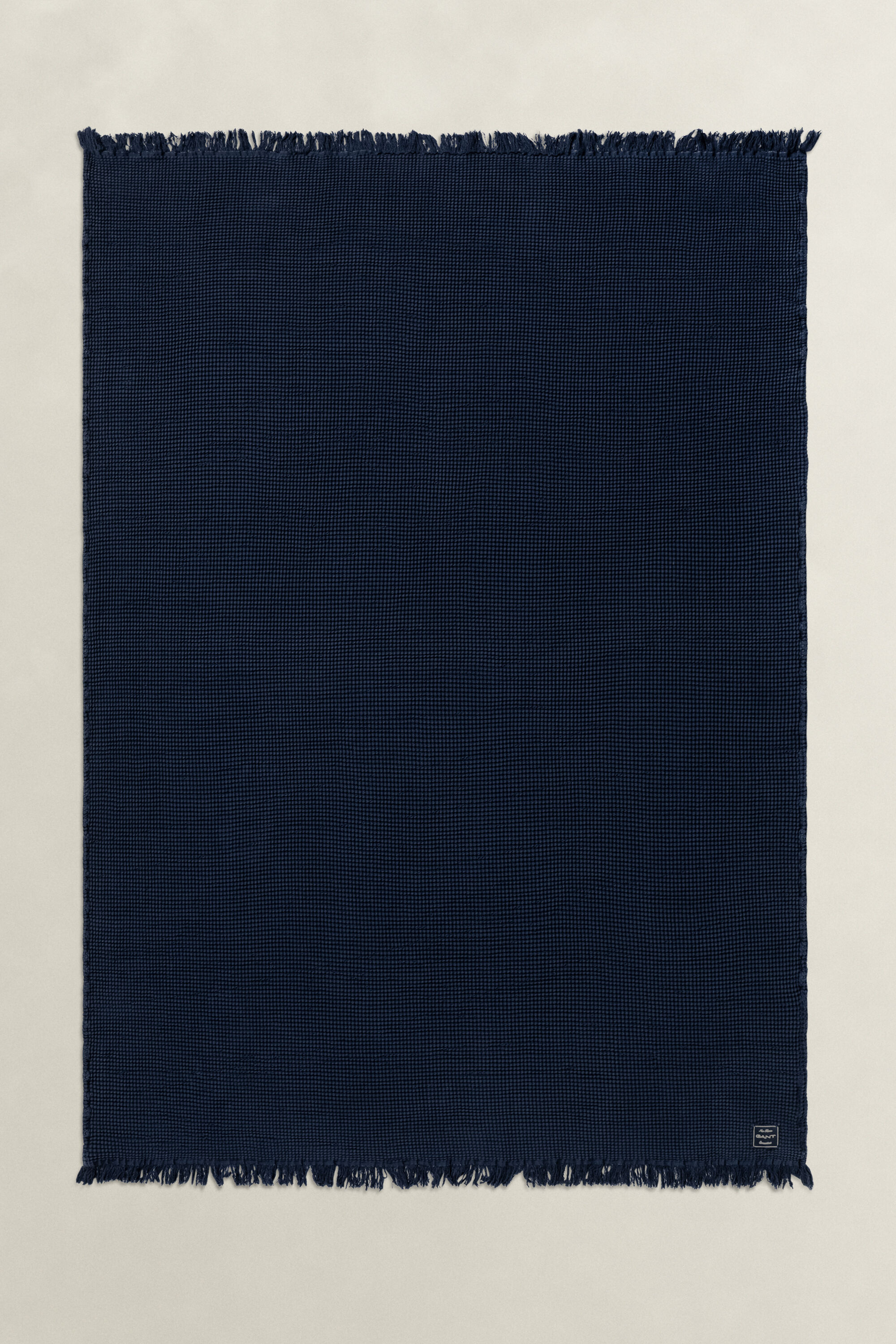 Vohvelipintainen puuvillainen torkkupeitto