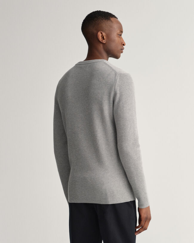 Texture-joustinneulepusero, py&ouml;re&auml; p&auml;&auml;ntie