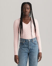 Joustava puuvillapalmikkoneule, v‑p&auml;&auml;ntie