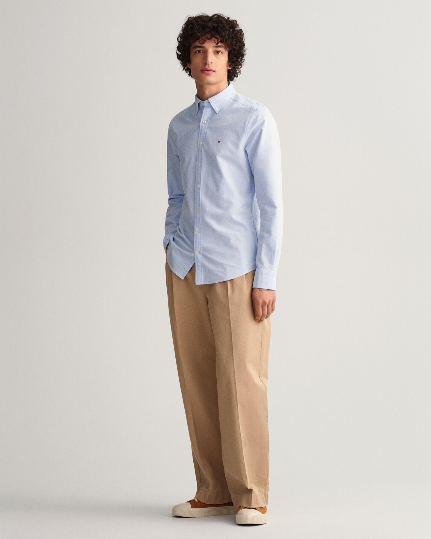 Slim fit ‑mitoitettu oxford-paita