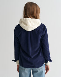 Regular fit ‑mitoitettu vakosamettipaita