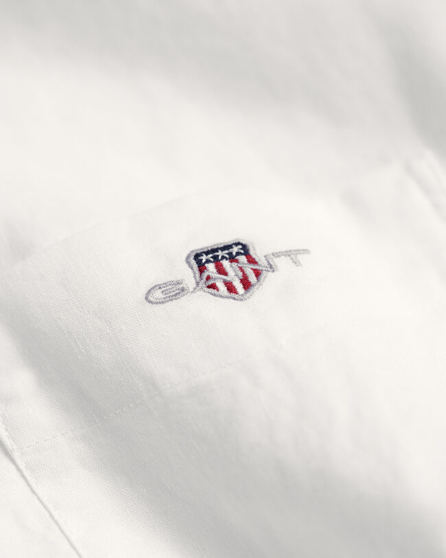 Regular&nbsp;fit ‑mitoitettu lyhythihainen paita puuvillapellavaa