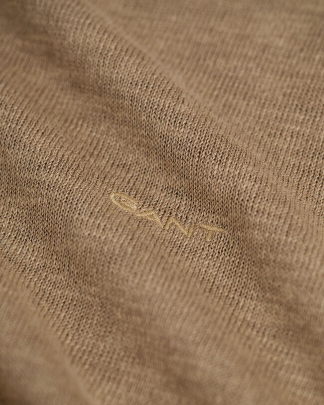 Neulottu puuvilla-pellavainen t-paita