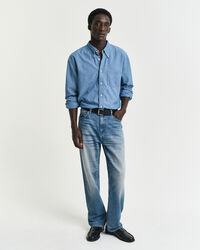 Relaxed fit -mitoitettu chambraypaita