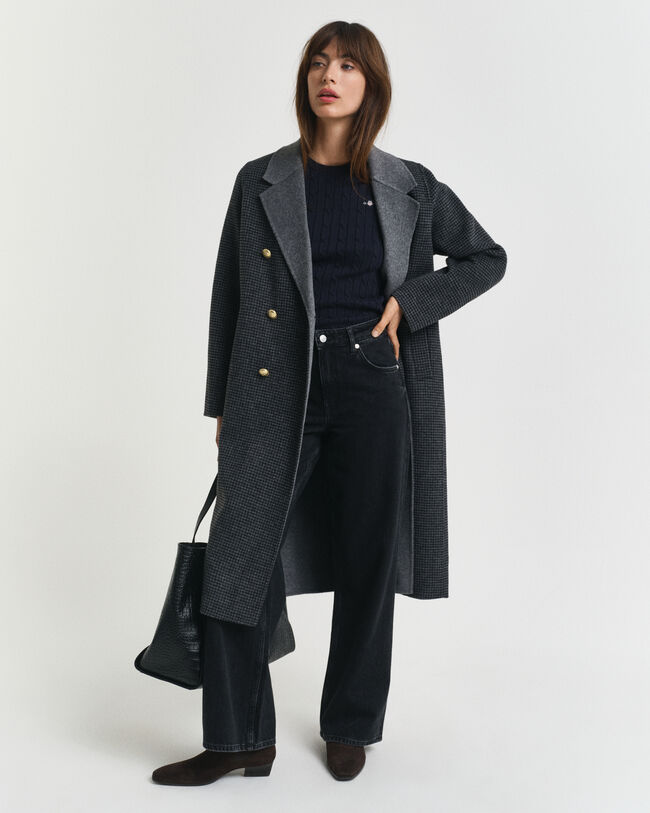 Joustopuuvillainen palmikkoneulepusero