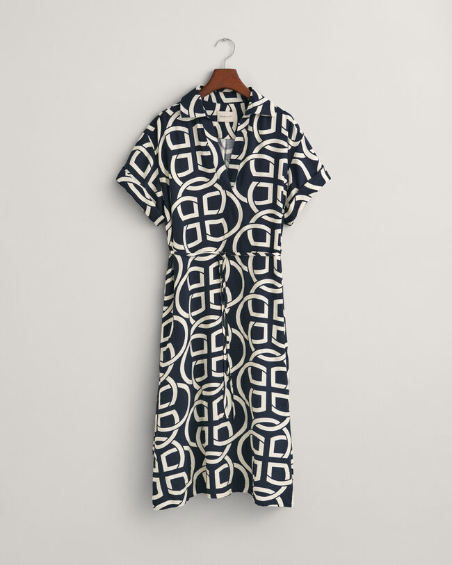 Lyhythihainen printtikuvioitu Monogram-kaftaani