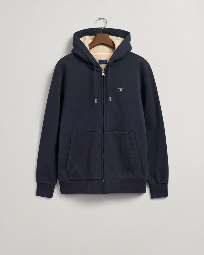 Fleecekankainen sherpa-vetoketjuhuppari