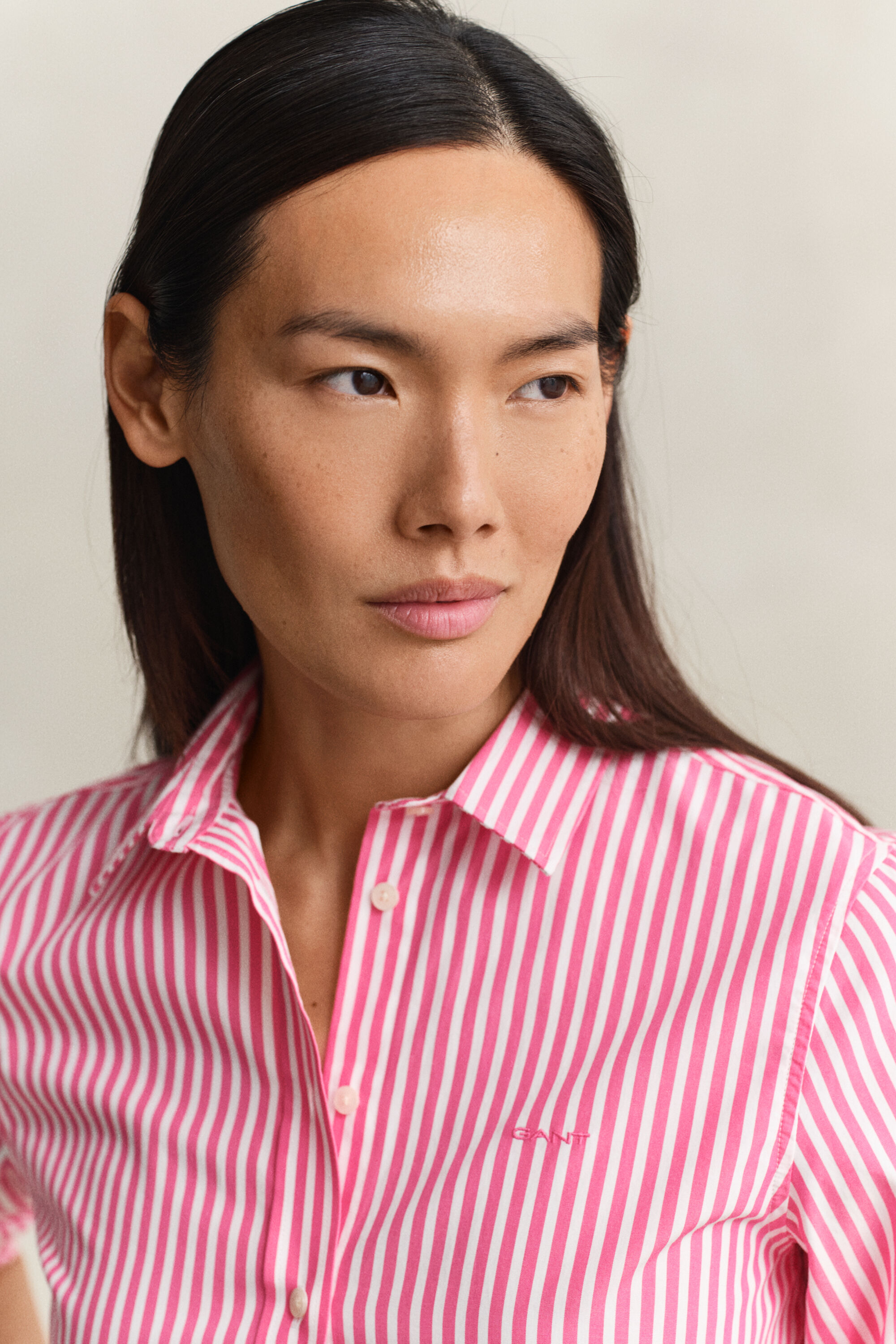 Regular fit ‑mitoitettu raidallinen Classic-popliinipaita