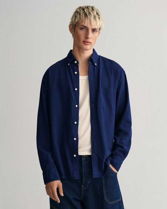 Relaxed fit ‑mitoitettu Textured Weave -paita