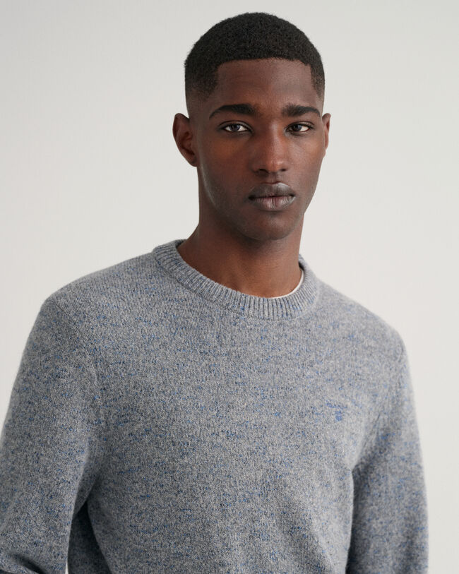 Meleerattu Neps-neulepusero, pyöreä pääntie