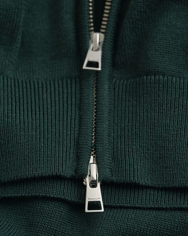 Vetoketjullinen Casual-puuvillaneuletakki