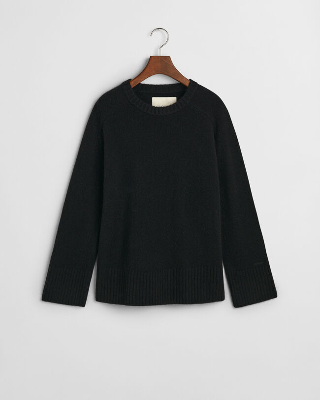 Ka&scaron;mirvillainen neulepusero, py&ouml;re&auml; p&auml;&auml;ntie