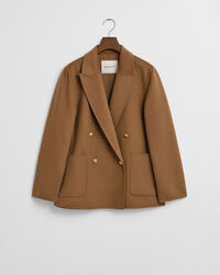 Regular fit ‑mitoitettu käsin tikattu klubitakki