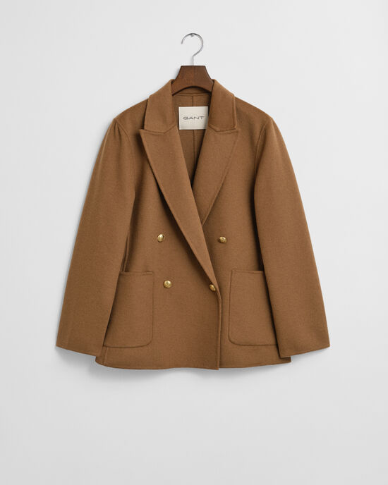 Regular fit ‑mitoitettu käsin tikattu klubitakki