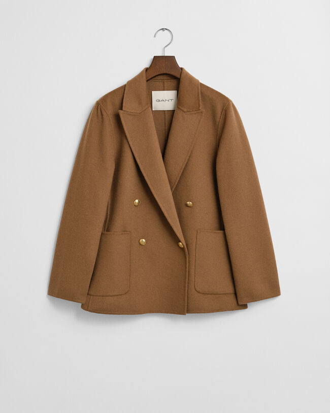 Regular fit ‑mitoitettu käsin tikattu klubitakki