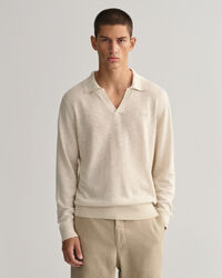 Puuvilla-pellavainen pikeeneulepusero