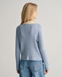 Palmikkokuvioitu pikeeneulepusero