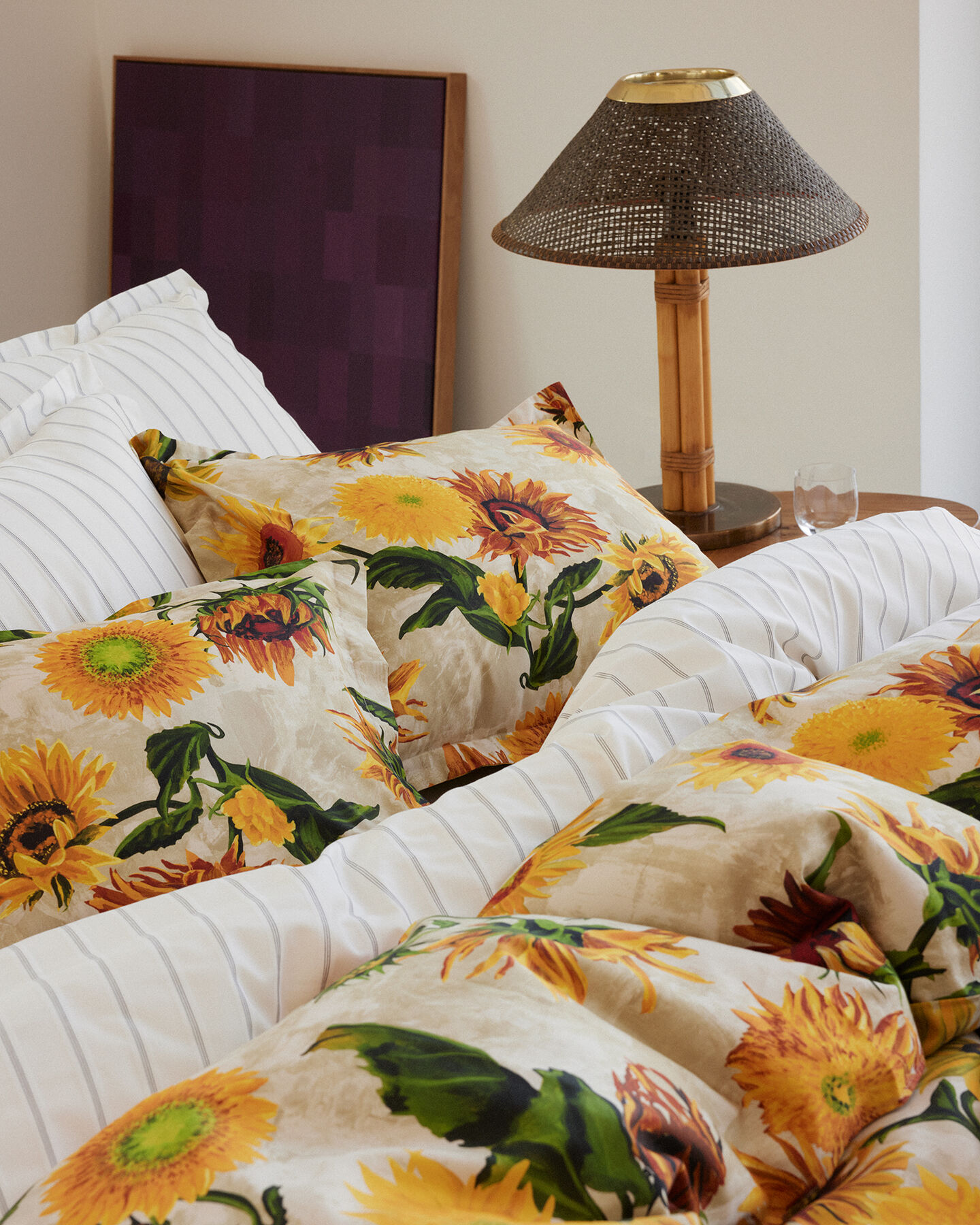 Printtikuvioitu Sunflower-tyynyliina