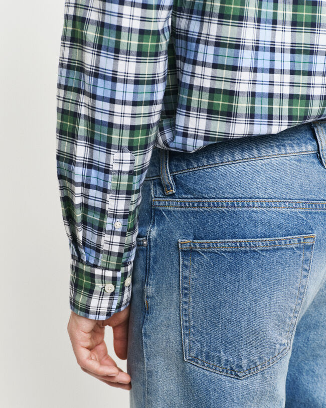 Regular fit ‑mitoitettu ruudullinen Archive-oxford-paita