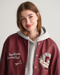 Nahkainen GANT Varsity Jacket ‑takki