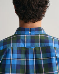 Regular&nbsp;fit ‑mitoitettu suuriruutuinen popliinipaita