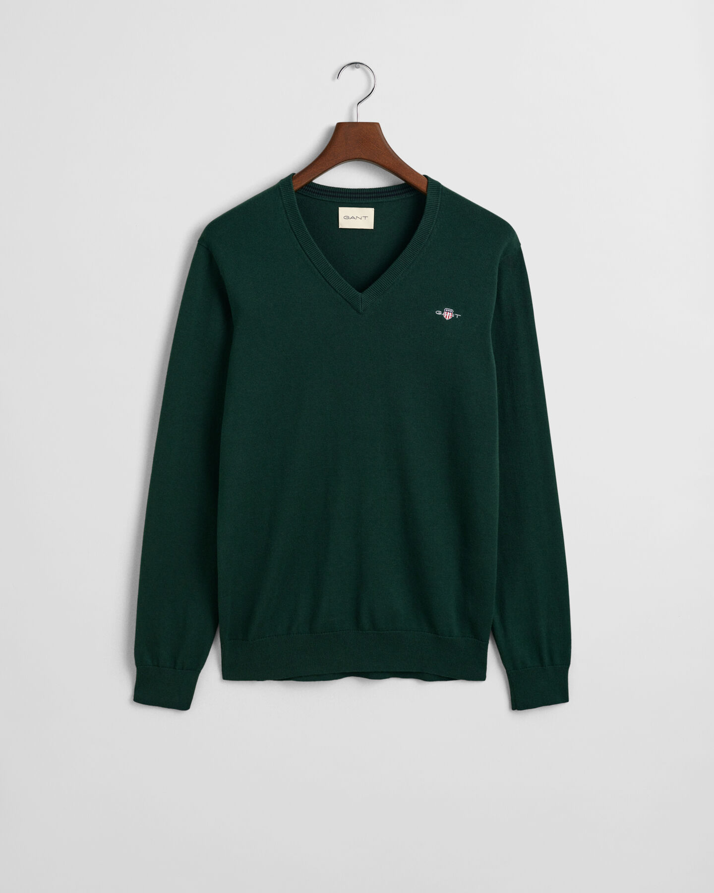 Klassinen puuvillaneulepusero, v-pääntie